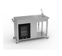 Boss Grill Stainless Steel BBQ Table with Sink and Fridge