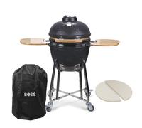 Boss Grill The Egg - 18 Inch Ceramic Kamado Style Charcoal Egg BBQ Grill
