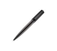BOSS Gunmetal-plated ballpoint pen with saffiano-leather cap - Style Ballpoint pen Double B Saffiano Black, 58681666 Black pcs.