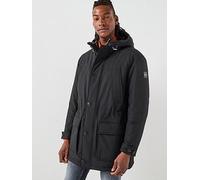 BOSS H-Detoni Padded Inner Hodded Coat, Black, Size 54, Men Black