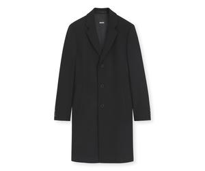 BOSS H-Hyde-E-264 Coat Man's Black Slim Fit Wool Fantasy Sartorial 50571812