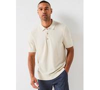 BOSS H-Iannotti Knitted Polo Shirt - Cream, Cream, Size Xl, Men Cream
