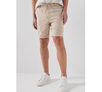 BOSS H-Kane1 Modern Fit Linen Drawstring Shorts, Beige, Size 38, Men Beige