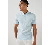 BOSS H-Parlay 321 Textured Polo Shirt, Blue, Size M, Men Blue