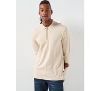 BOSS H-Peduzzi 06 Regular Fit 1/4 Zip Long Sleeve Polo Shirt, Light Beige, Size 2Xl, Men Light Beige