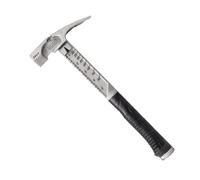 Boss Hammer 14oz ProPlus Titanium Hammer - Ti64 Construction Grade, New Side Nail Extractor, 20% Thick Handle, 1/4" Tether Hole - Milled Face - Made in USA - BHPPS14TIM