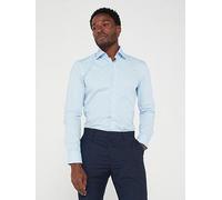 BOSS Hank Kent Slim Fit Shirt, Light Blue, Size 39=15.5In, Men Light Blue