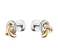 BOSS Harmonie Tri Tone 10mm Knot Stud Earrings