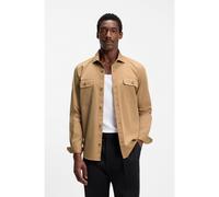 BOSS Heritage casual-fit shirt in compact cotton poplin - Style H-ROB-SP-2P-263, 50567050 Beige L