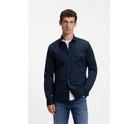 BOSS Heritage casual-fit shirt in compact cotton poplin - Style H-ROB-SP-2P-263, 50567050 Dark Blue M