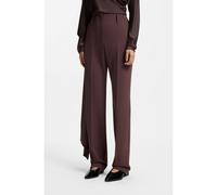 BOSS High-rise cigarette trousers in a virgin-wool blend - Style TANJANA1_FS_C, 50562617 Dark Brown 12
