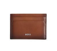 BOSS Highway Brown Logo & Leather Card Holder