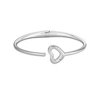 BOSS Honey Women's Boundless Stainless Steel & Crystal Open Heart Bangle