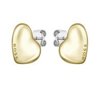 BOSS Honey Women's Gold Tone Heart Shaped Stud Earrings