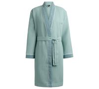 BOSS Honeycomb-cotton dressing gown with terry contrasts - Style THERMS Mist S, KIM-THERMS Light Green L