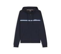 BOSS Cotton-terry zip-up hoodie with stripes and logo - Style Authentic Jacket H, 50554785 Dark Blue M