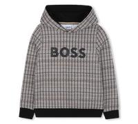 BOSS Kids' All Over Print Pull Over Hoodie 10Y Black
