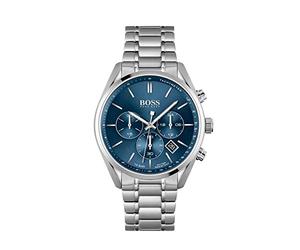 BOSS Hugo by Hugo Black Men's Quartz Watch with Stainless Steel Strap, Silver, 22 (Model: 1513818), Silver, Quartz Watch