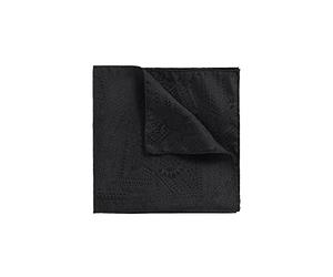 BOSS Hugo Meissen mens black 100% silk pocket square handkerchief 50424664 P.sq. cm33x33 rolled