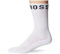 BOSS Hugo mens 2-pack Big Logo Crew Casual Sock, Blanche, 6 9 US