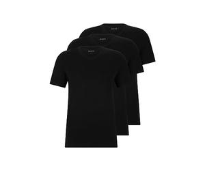 BOSS Hugo Men's 3-Pack V-Neck Regular Fit Short Sleeve T-Shirt, Black, S