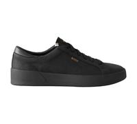 Boss Belwar Tennis Tumble Leather Mens Black Trainers - Size UK 8