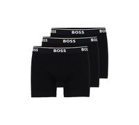 BOSS Hugo Mens Cotton Stretch Boxer Brief, Pack of 3 Boxer Briefs - Black - S