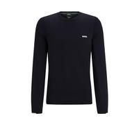 BOSS Hugo Mens Ever-X Perforated Cotton Blend Tipped Crew Golf Sweater