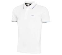 BOSS Hugo Mens Paddy Stripe Golf Polo Shirt - Open White - L