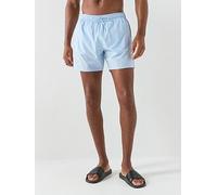 BOSS Mens Iconic Recycled-Material Swim Shorts with Logo and Signature Stripe
