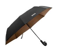Hugo Boss Iconic Black Folding Umbrella | Automatic Opening and Closing | Man Woman Black, Black, 103 cm Durchmesser // 64 cm Length, Black, 103 cm Durchmesser // 64 cm Länge