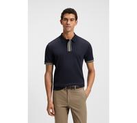 BOSS Interlock-cotton polo shirt with contrast tipping - Style Parlay 185, 50486186 Dark Blue XXXL