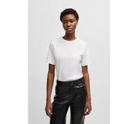 BOSS Interlock-cotton T-shirt with Double B monogram - Style Ecosa2, 50546509 White M