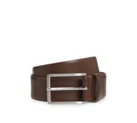 BOSS Mens Erman-L Sz35 Italian-leather belt with engraved-logo buckle