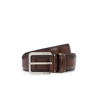 BOSS Italian-leather belt with contrast stitching - Style Lars-St_Sz35, 50522757 Dark Brown 34