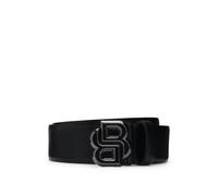 BOSS Italian-leather belt with Double B monogram buckle - Style B_Icon-G_Sz35, 50522814 Black 36