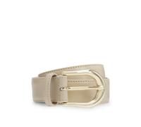 BOSS Italian-leather belt with golden buckle - Style Carol-St-G_Sz30, 50536887 Light Beige 34