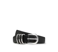 BOSS Italian-leather belt with hardware-trimmed keeper - Style Carol-Loops_Sz20, 50548534 Black 30