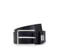 BOSS Italian-leather belt with logo keeper - Style Elio_Sz35, 50529898 Black 46
