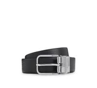 BOSS Italian-leather belt with logo keeper - Style Madison-B1_Or30_grp, 50553288 Black pcs.