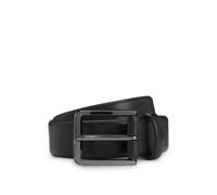 BOSS Italian-leather belt with polished gunmetal buckle - Style Caleb_Sz35, 50537174 Black 32