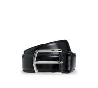 BOSS Italian-leather belt with polished logo buckle - Style Claus-Tx-St_Sz35, 50529626 Black 32