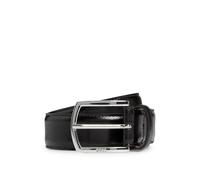 BOSS Italian-leather belt with polished logo buckle - Style Claus-Tx-St_Sz35, 50529626 Dark Brown 38