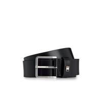 BOSS Italian-leather belt with signature-stripe keeper - Style Ther-Flag-E_Sz35, 50486839 Black 44