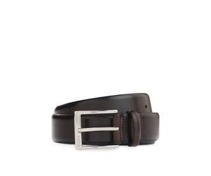 BOSS Italian-made belt with branded buckle - Style Elloy-PC-An_Sz35, 50482241 Dark Brown 42