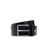 BOSS Italian-made leather belt with signature-stripe trim - Style Ther-Flag-E_Sz35, 50486839 Black 36