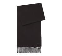 BOSS Italian-made scarf in wool with logo patch - Style Naster_35*180, 50517218 Dark Brown pcs.