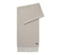 BOSS Italian-made scarf in wool with logo patch - Style Naster_35*180, 50517218 Light Brown pcs.