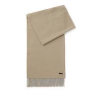 BOSS Italian-made scarf in wool with logo patch - Style Naster_35*180, 50517218 Light Brown pcs.