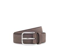 BOSS Italian-nubuck belt with polished pin buckle - Style Madison-B1_NbSt_Sz35, 50553326 Dark Brown 34